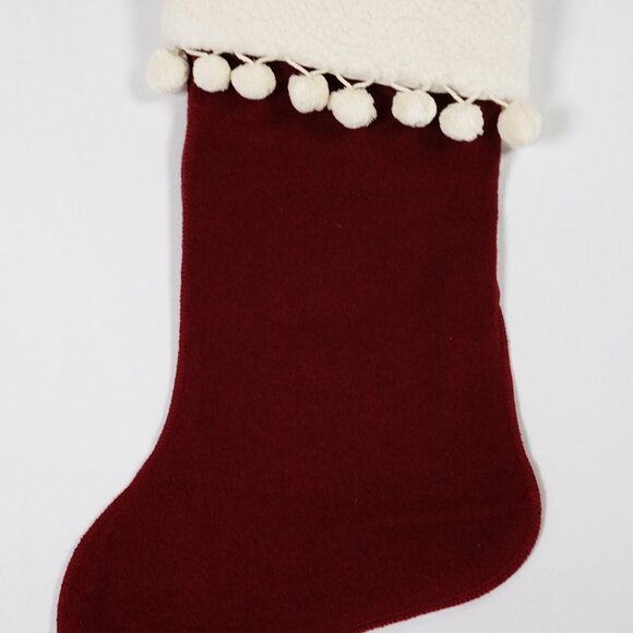 Woof & Poof Style Christmas Stocking Wool Reindeer with Pom Poms - Picture 3 of 5